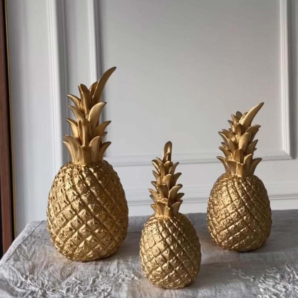 Full Gold Pineapple Decor Set