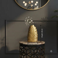 Gold Palm Leaf Vase