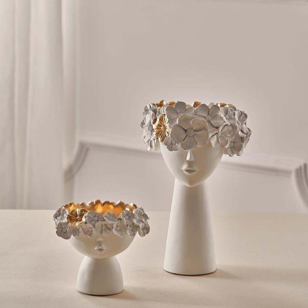 White Flower Crown Vessel