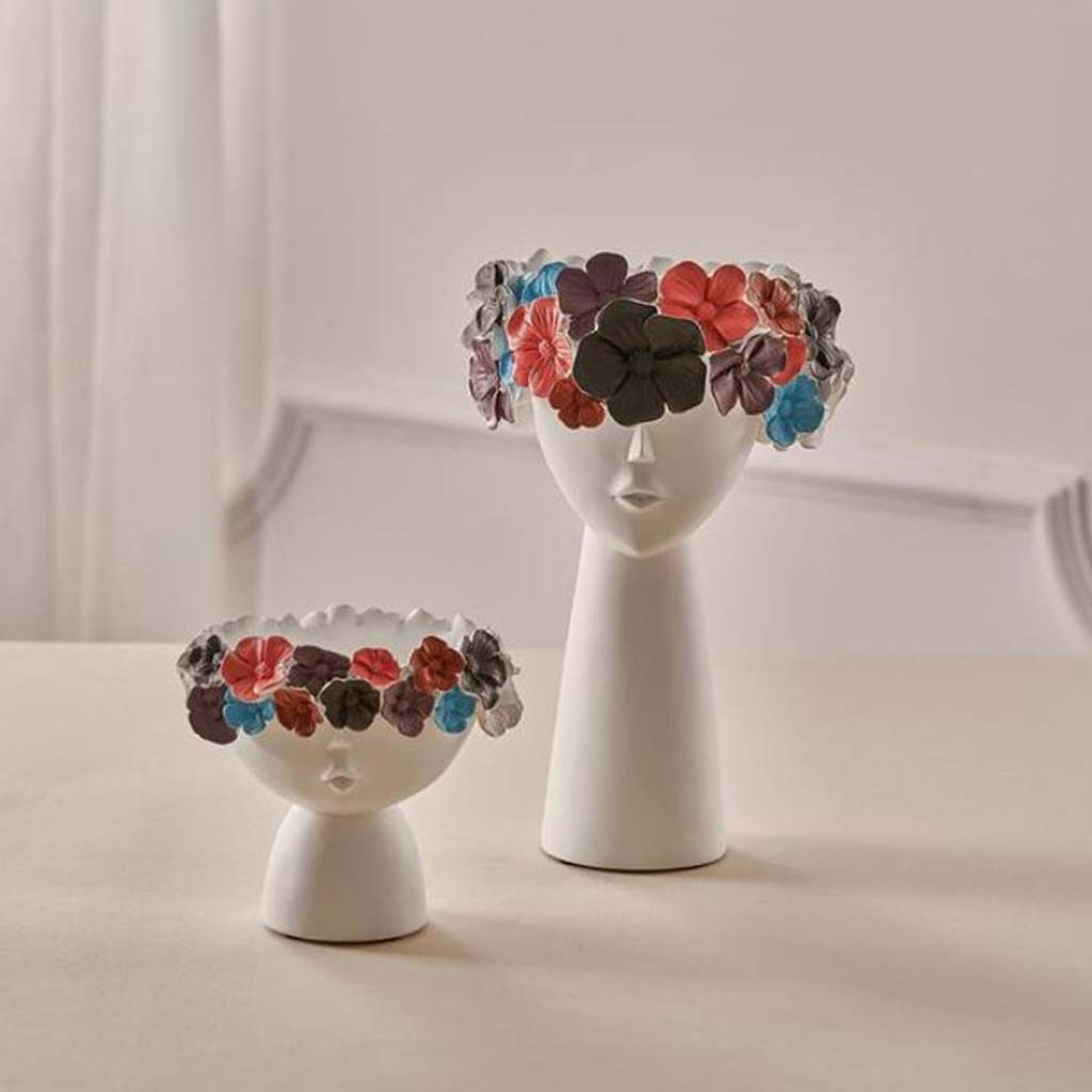 Colored Flower Crown Vessel