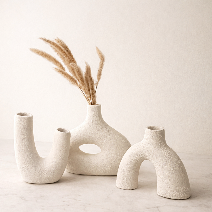 Luna Sculptural Vase Set