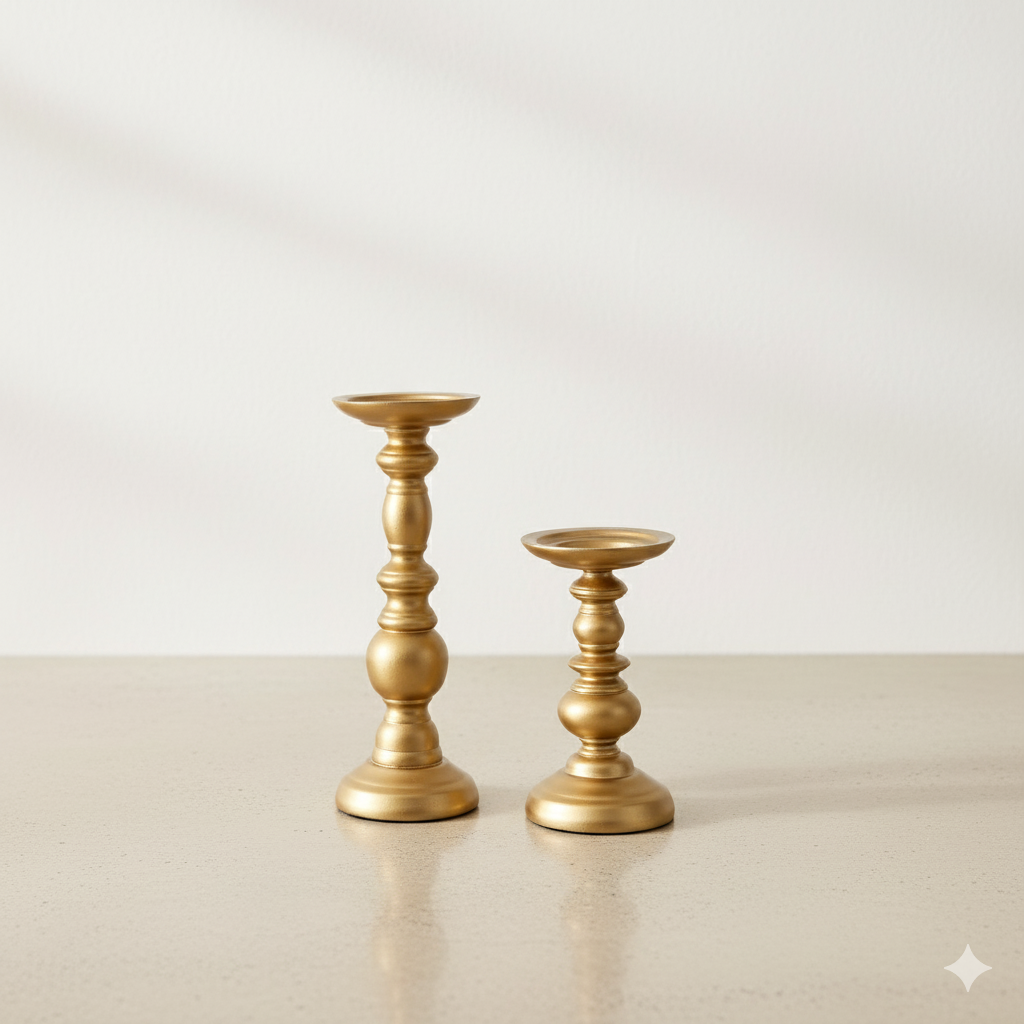 The Golden Candle Holders
