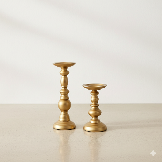 The Golden Candle Holders