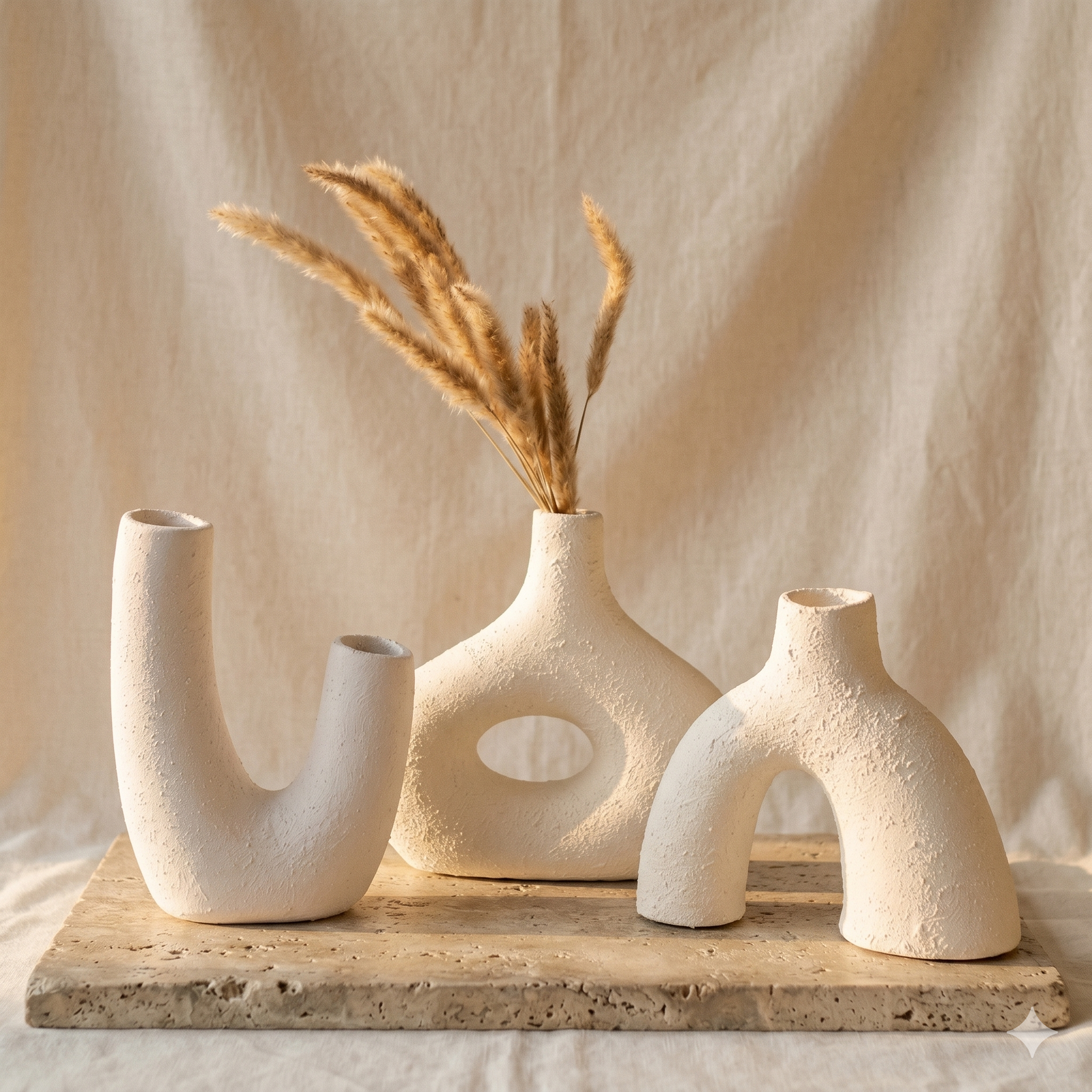 Luna Sculptural Vase Set