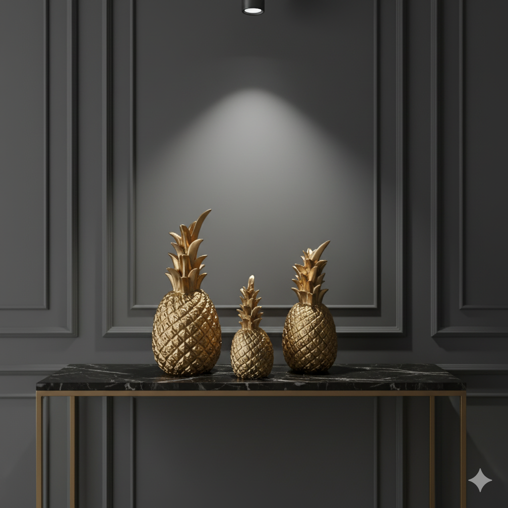 Full Gold Pineapple Decor Set
