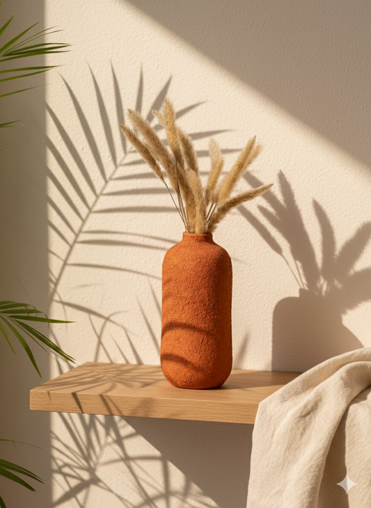 Terracotta Cylindrical Vase
