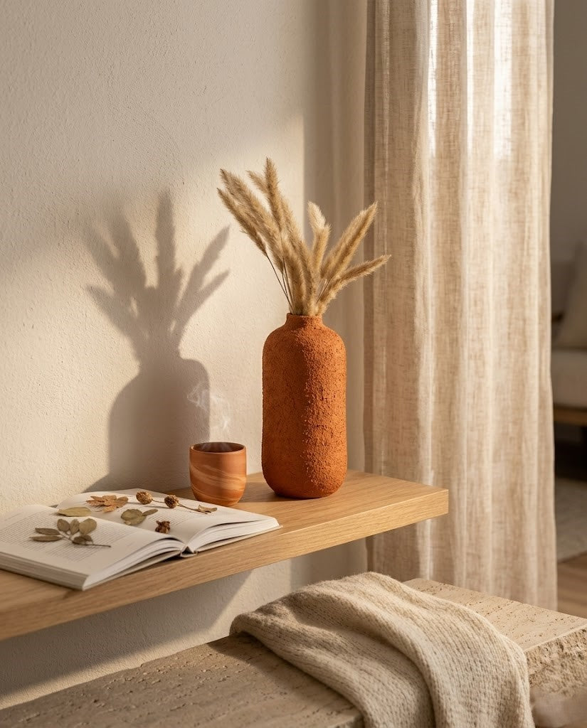 Terracotta Cylindrical Vase