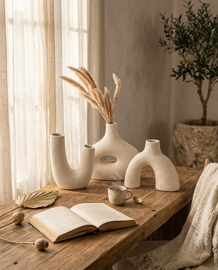 Luna Sculptural Vase Set